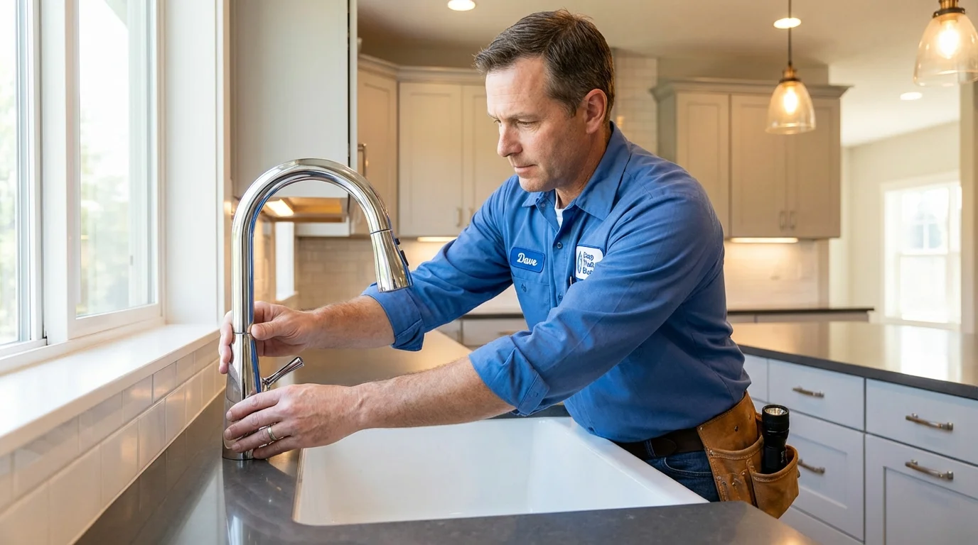 Kitchen faucet installation by Johns Plumbing LLC in Vermilion
